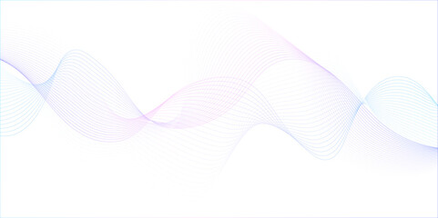 	
White wave curve lines banner background design. Abstract soft wave lines dynamic flowing purple and blue isolated background. Vector Illustration of the pink pattern of lines. stripes on white.