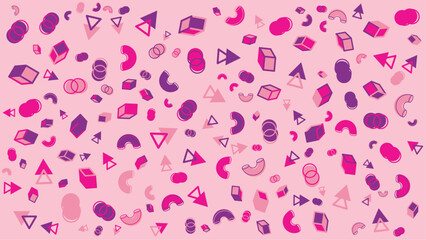 Pink abstract geometric pattern. Vector illustration for presentation, creative project, and poster.