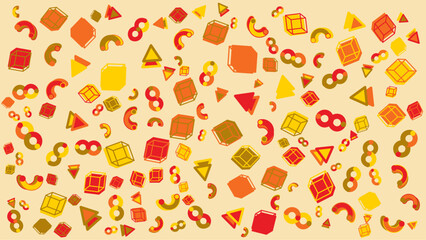 Colorful abstract pattern of geometric shapes. Vector illustration for presentation, creative project, and poster.