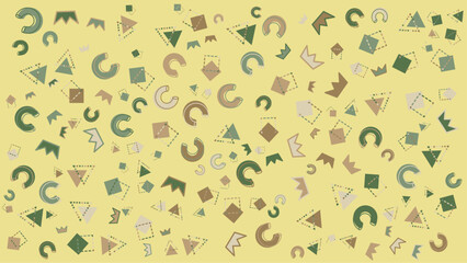 Pastel yellow geometric abstract pattern. Vector illustration for presentation, creative project, and poster.
