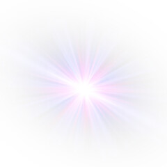 Transparent Spotlight Effect with Glitter and Flare