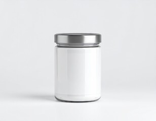 Glass jar with blank label