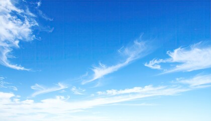 Azure sky with wispy clouds