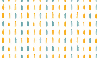 Hand-Drawn Abstract Seamless Pattern of a Cityscape or Bottles