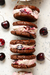 Black Forest Ice Cream Sandwiches