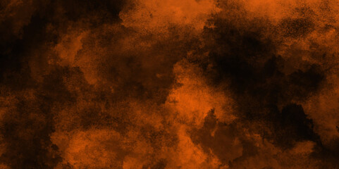 Abstract black and ORANGE fantasy watercolor background abstract fire flame grunge texture background .Old vintage grunge pattern distressed bright ORANGE paper .decorative pattern background	