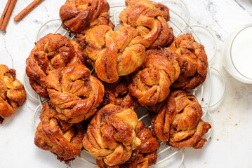 Classic Swedish Kardemummabullar.top veiw