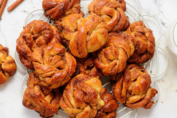 Classic Swedish Kardemummabullar.top veiw