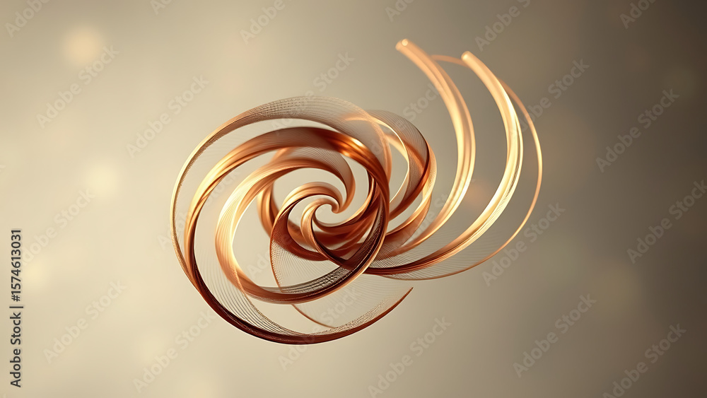 Poster harmonious patterns swirling in an abstract shape isolated on a transparent background