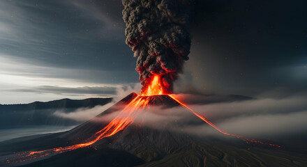 Volcanic Eruption Fiery Inferno