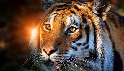 Obraz premium enhance the details of the tiger make the colors more vibrant and add a glowing effect to the tiger s eyes