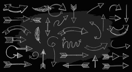 HandDrawn Arrows and Banners A Collection of Directional and Decorative Elements.