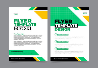 Flat design flyer template