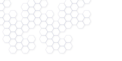 Abstract geometric white grid emboss hexagonal background. Luxury white pattern with hexagons. Seamless background. Abstract honeycomb background.