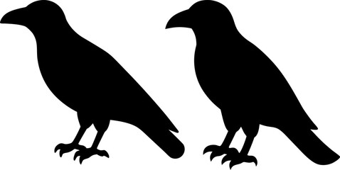 Obraz premium Crow vectors, Vector of Crow, A set of Crow animal art designs, Crow icon isolated