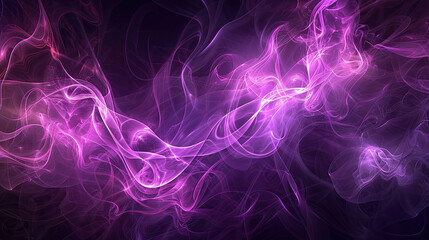 Ethereal violet lines pulse in rhythmic flow atop a rich, moody background. Generative AI