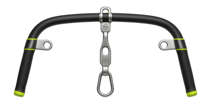 Composite control bar featuring multiple attachment points for hang gliding