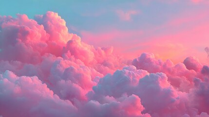 Pastel cloudscape at sunset