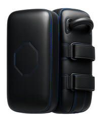 Synthetic leather kicking pads with reinforced stitching for durability