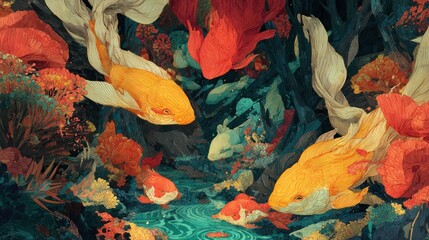 Underwater Goldfish Paradise