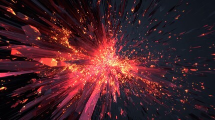 Abstract explosion of shards