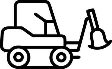 Industrial heavy equipment forklift truck vector illustration