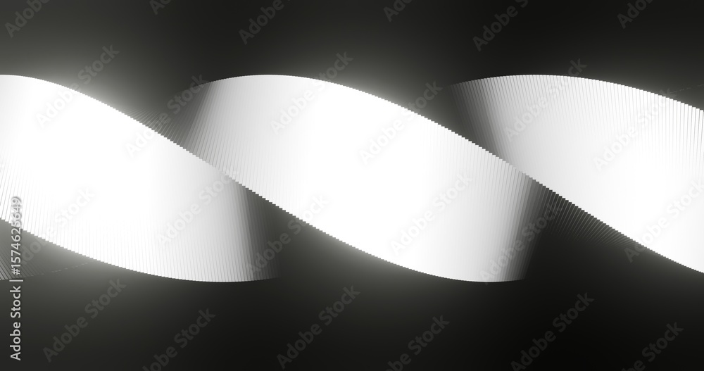 Poster abstract white and black background spiral geometric pattern of design 3d render