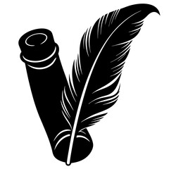 feather and ink