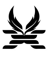 vector illustration of a black and white tattoo