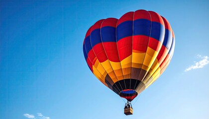 Naklejka premium Colorful hot air balloon against a clear sky