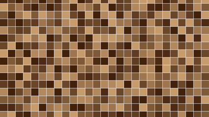 A brown mosaic tiles background. A checked shades of brown backdrop.