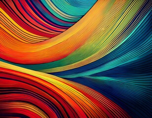 colorful abstract striped background with curve