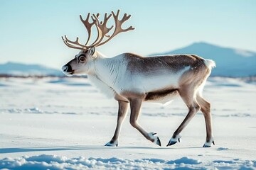 deer in the snow - Powered by Adobe