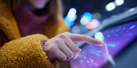Assistive tech interface on ticket kiosk enabling accessible routes
