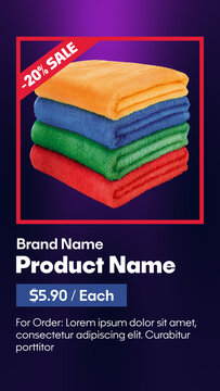 Product Promo Animation Template for Sale and Discount | Vertical Social Media Story