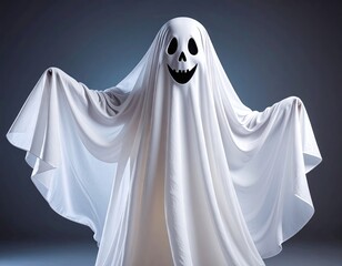 Child in a ghost costume