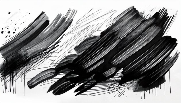 grunge brush strokes lines ink smudges hand drawn scribble shapes handmade sketchy marks acrylic stains charcoal streaks paint textures dry brush effect marker underline illustration
