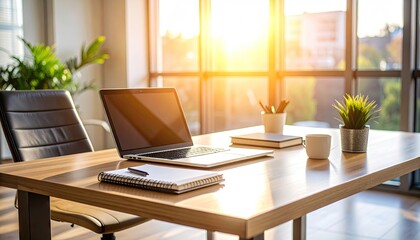 Modern workspace with natural light