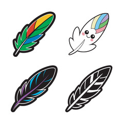 set of feathers