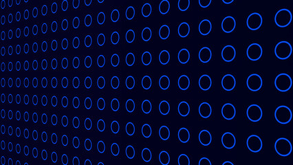 Dark blue tech background with circular geometric shapes pattern in 4k