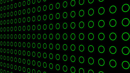 Green tech background with circular geometric shapes pattern in 4k