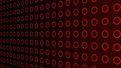 Red tech background with circular geometric shapes pattern in 4k