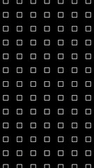 Black background with white squares pattern design in 4k