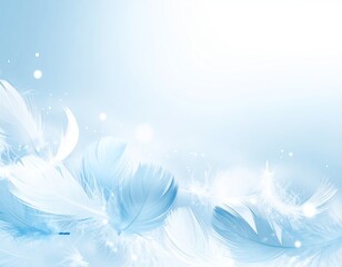 Delicate light blue feathers