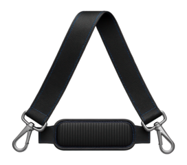 Universal shoulder strap with metal hooks and cushioned shoulder pad