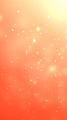 Orange bokeh glitter particles background