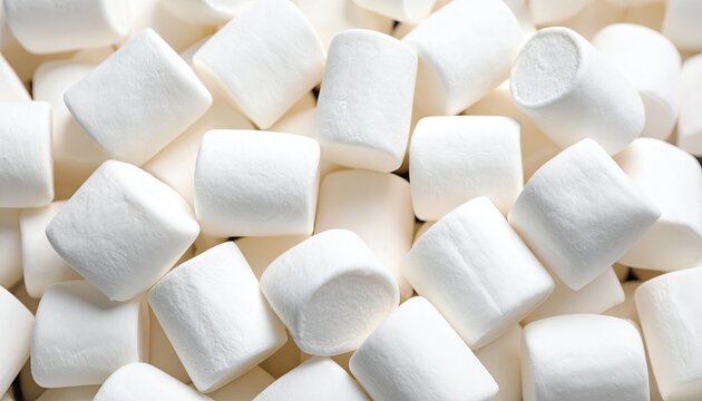 Close-up fluffy marshmallows