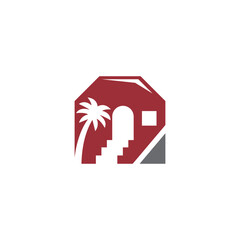 Logo design of a simple house icon, representing home, real estate, property, and shelter, designed for versatile use in housing, construction, or community services.

