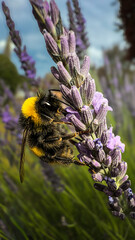 bee on lavender