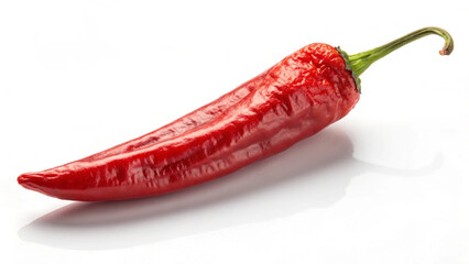 Isolated image of a delicious and spicy red pepper, ready to be used as a cooking ingredient.